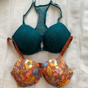 Victoria’s Secret Push Up Bra Set - Flower Power